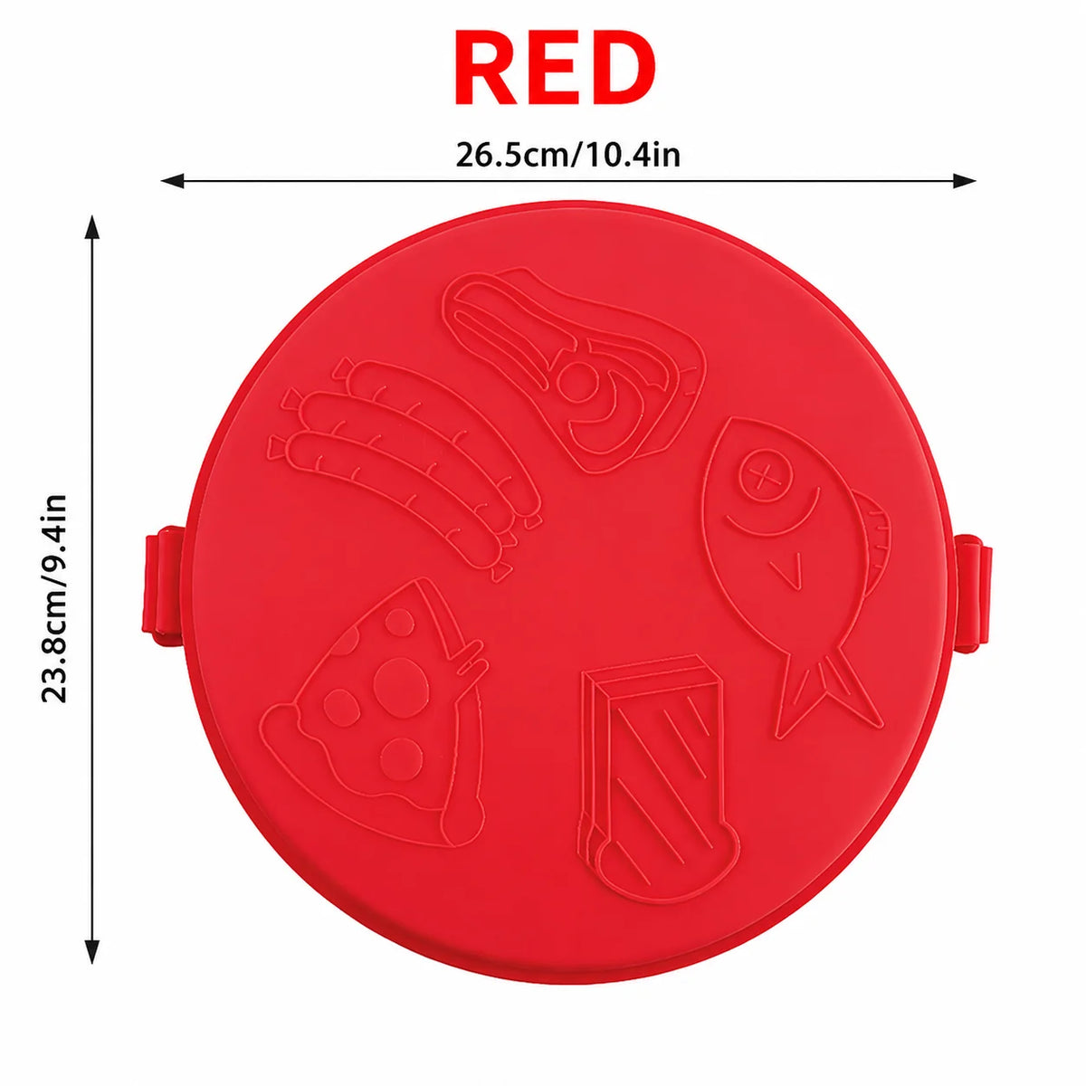 Microwave Grill Pan with Lid – Non-Stick Round Crisper Plate Microwave Grill Pan Axl Red