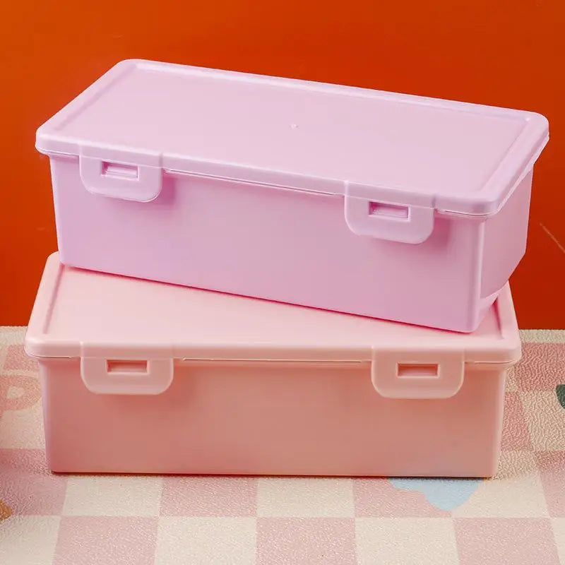 Colorful Plastic Pencil Box – Stackable Storage Organizer Pencil Storage Box Axl
