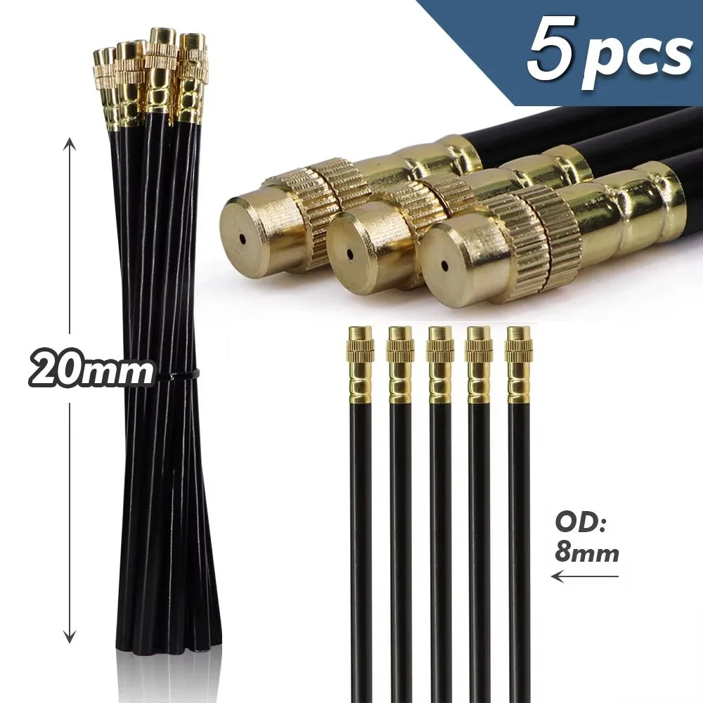 360° Brass Misting Nozzle 8mm – Adjustable Garden Sprayer Misting Nozzle Axl 20cm Nozzles-5pcs