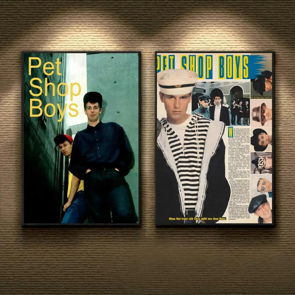 Pet Shop Boys Poster Removable Wall Sticker – HD Music Decal Music Wall Poster Axl