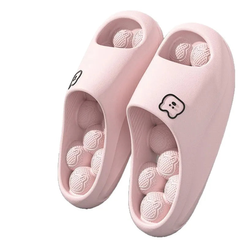 Women's Massage Platform Slides – Hollow Out Bathroom Slippers Massage Platform Slides Axl