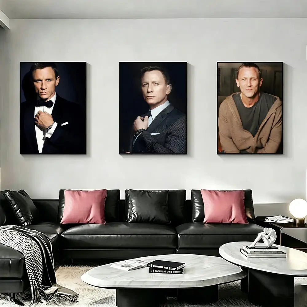 Daniel Craig HD Wall Poster – Modern Aesthetic Home Decor Art Wall Art Poster Axl