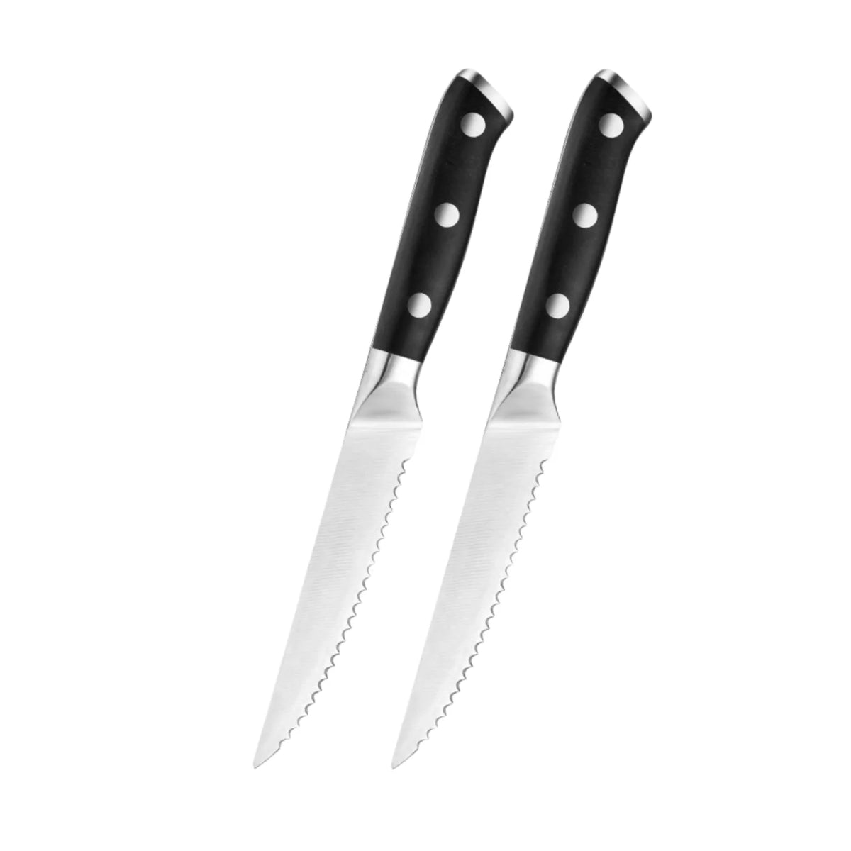 Serrated Steak Knife Set – Stainless Steel ABS Handle 1-6 Pc Steak Knife Set Axl 2pcs