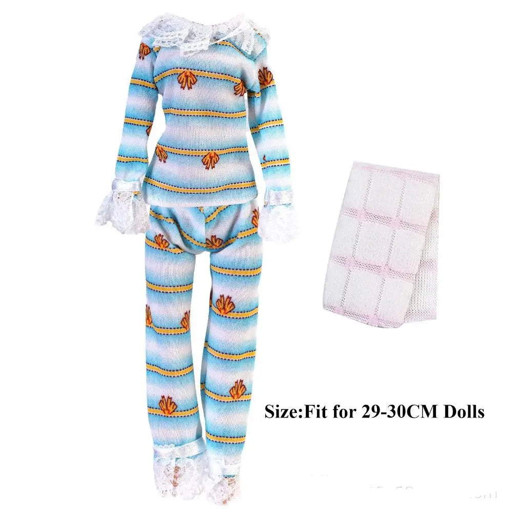 BJD Doll Robe & Pajamas Set – 1/6 Scale Bathrobe Outfit Doll Clothing Set Axl