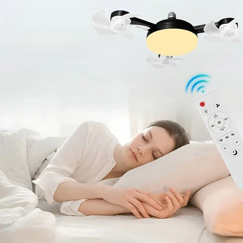 2-in-1 Ceiling Fan Light | 3-Speed Remote Control LED Lamp Ceiling Fan Light Axl