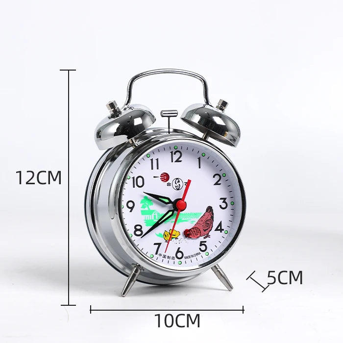 Vintage Mechanical Alarm Clock – Gold Retro Metal Desk Clock Mechanical Alarm Clock Axl C