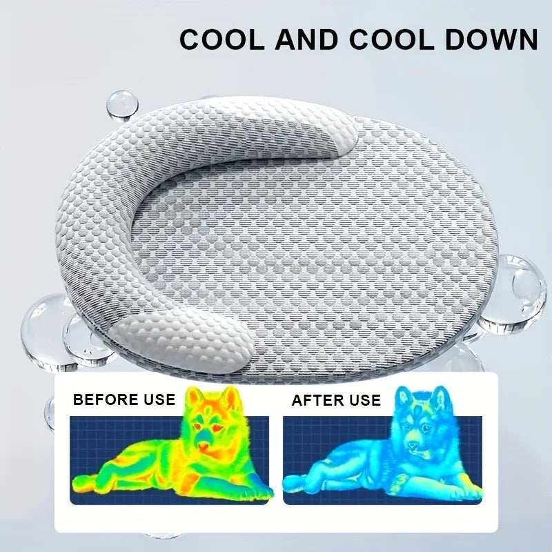 Cooling Raised Edge Pet Bed – Breathable Non-Slip Washable Dog & Cat Pet Bed Axl