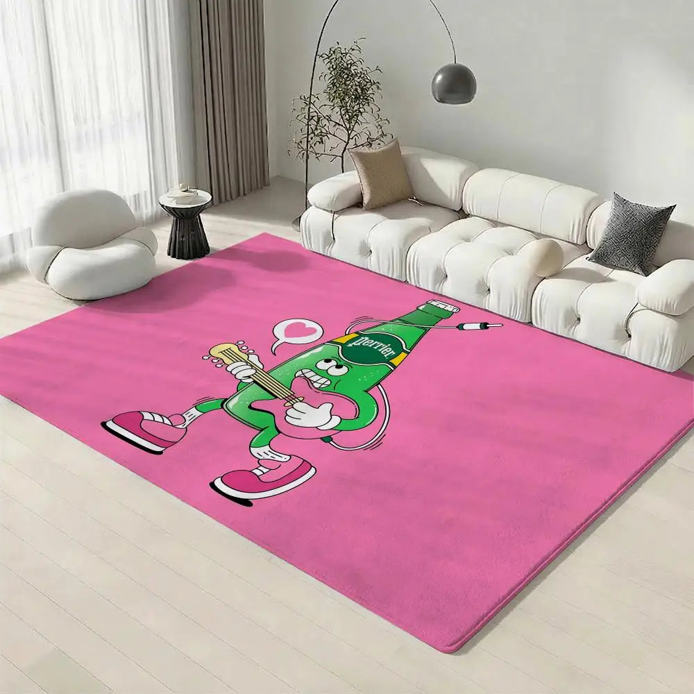 Perrier Flannel Floor Mat – Non-Slip Soft Plush Indoor Rug Indoor Floor Mat Axl