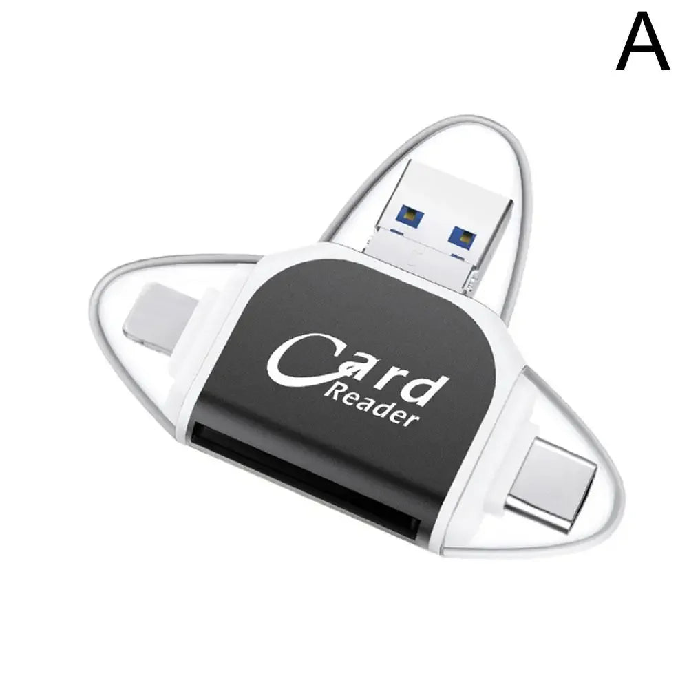 4-in-1 USB-C Card Reader Hub – SD & TF Multiport Adapter USB Card Reader Hub Axl A CN