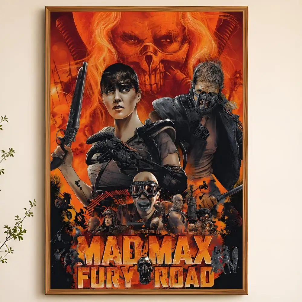 Mad Max Waterproof PVC Wall Poster – Peel & Stick HD Art Wall Art Poster Axl White29 50X70cmNoframe