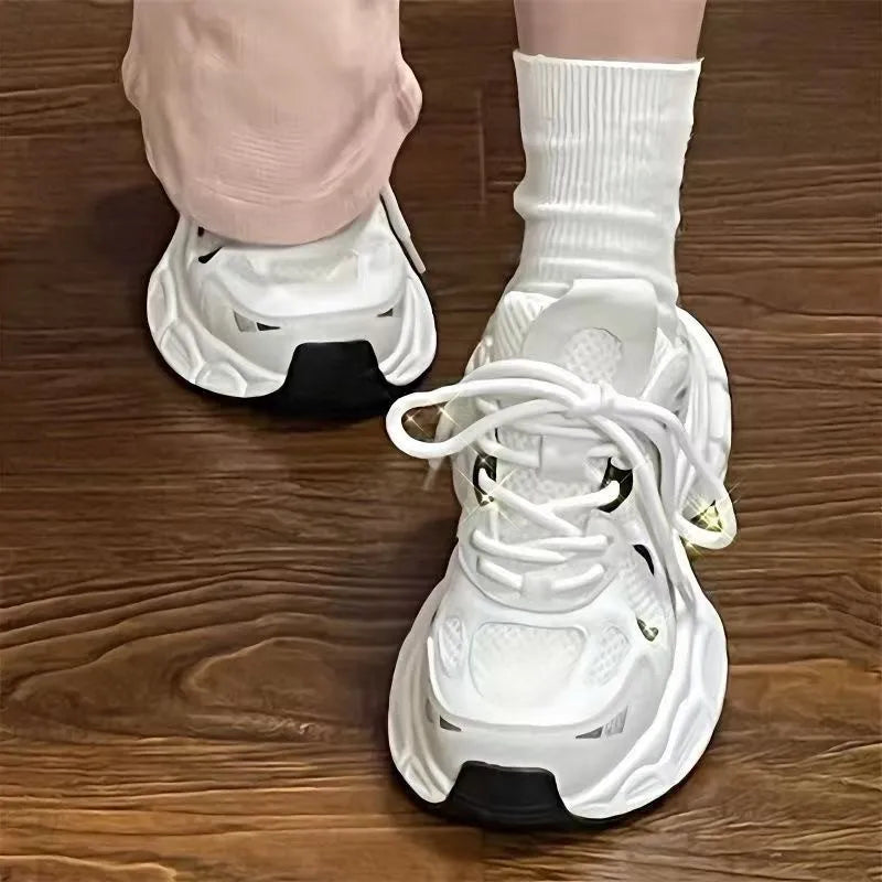 Women's Chunky Sneakers – Breathable Mesh Platform Trainers Platform Sneakers Axl