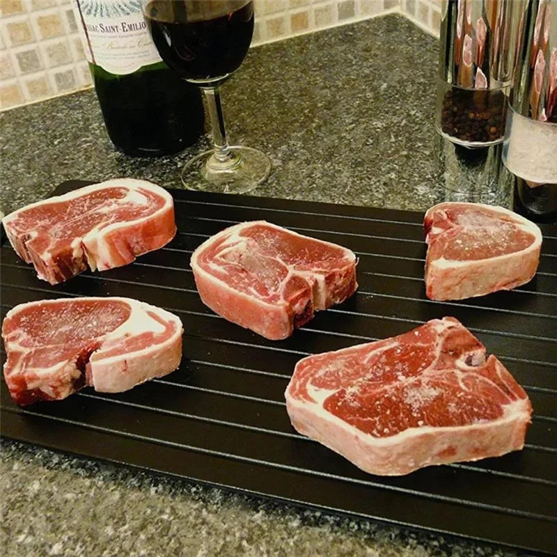 Quick Defrost Tray – Fast Thawing Board for Meat & Food Defrost Thawing Tray Axl 35.5 X 20.5 X 0.2cm