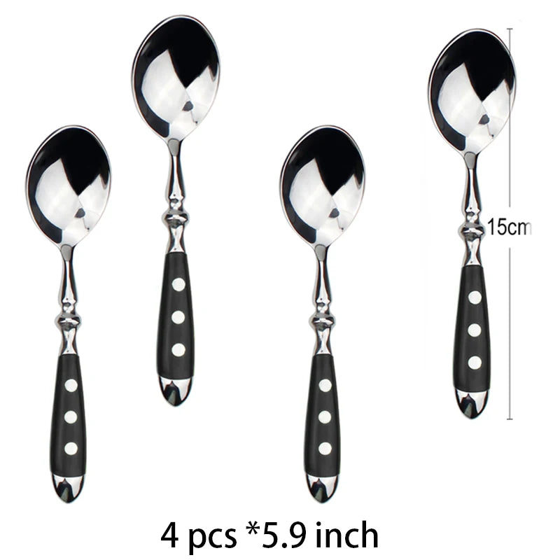 Stainless Steel Cutlery Set – Fork, Spoon & Steak Knife Stainless Steel Cutlery Set Axl 4 Pc tea spoon China Mainland