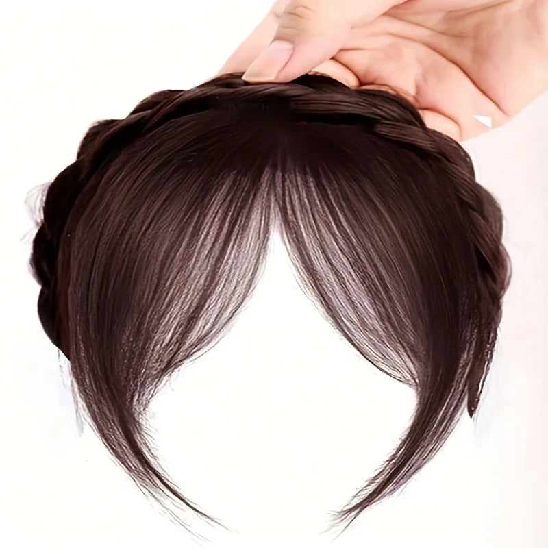 Vintage Braided Wig Headband – Cute Women's Hairband Gift Braided Hairband Axl dark brown