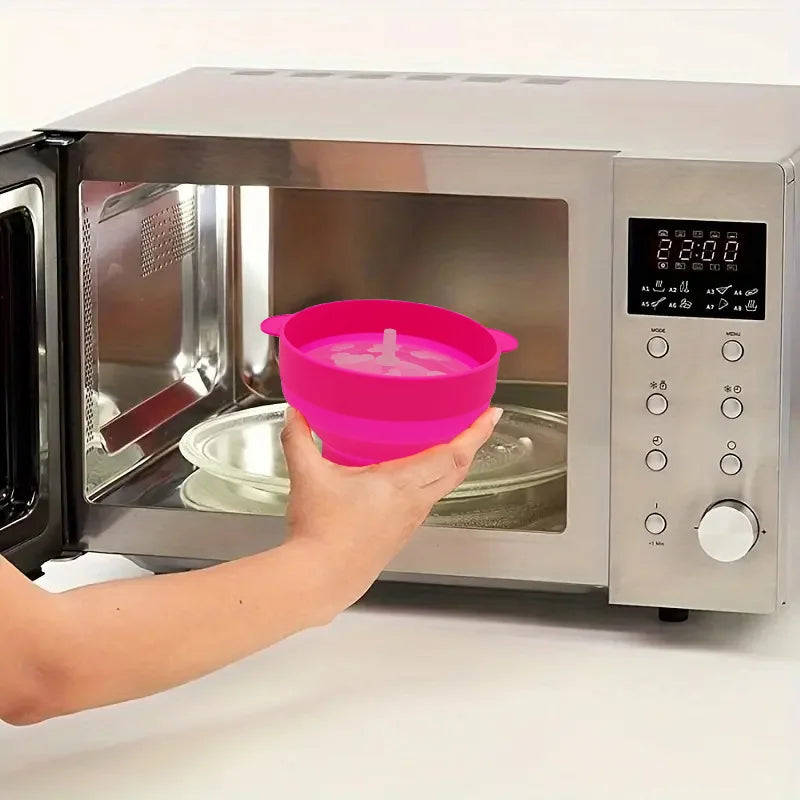 Silicone Microwave Popcorn Maker – BPA-Free Collapsible Bowl Popcorn Maker Bowl Axl