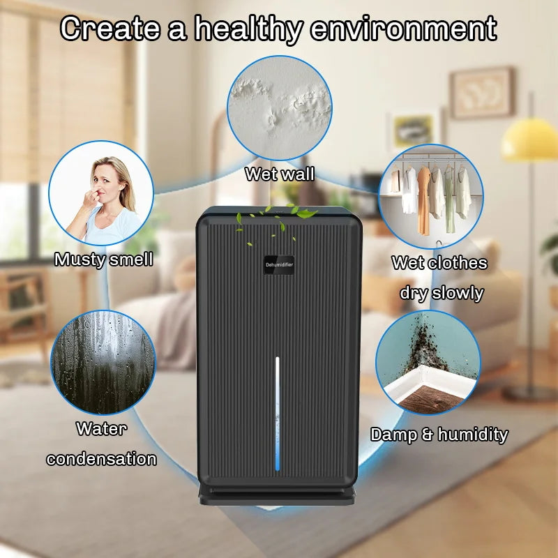 BALASHOV Electric Compressor Dehumidifier for Home & Basement Electric Dehumidifier Axl