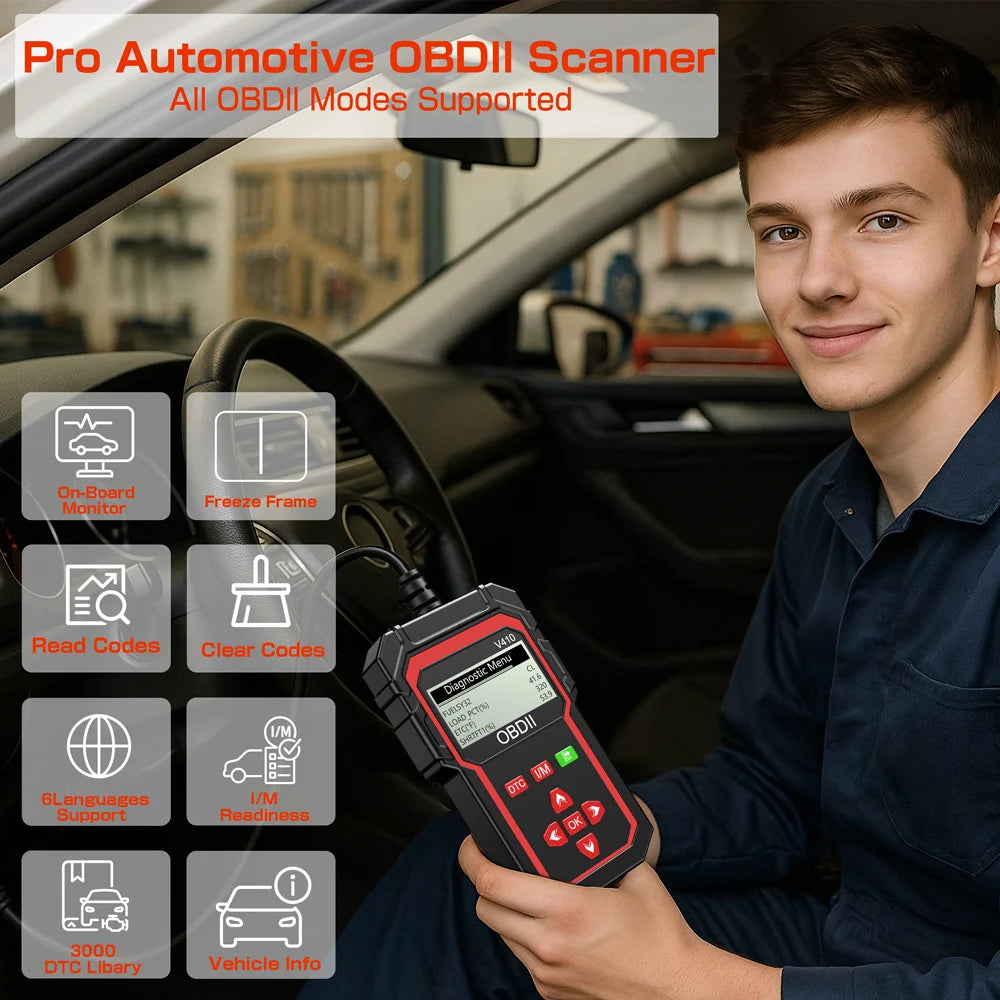 V410 OBD2 Scanner – Car Diagnostic Fault Code Reader OBD2 Diagnostic Scanner Axl