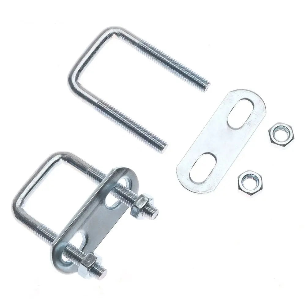 M6 Square U-Bolt Pipe Clamp with Baffle Screw – 2 Sets Pipe U-Clamp Axl