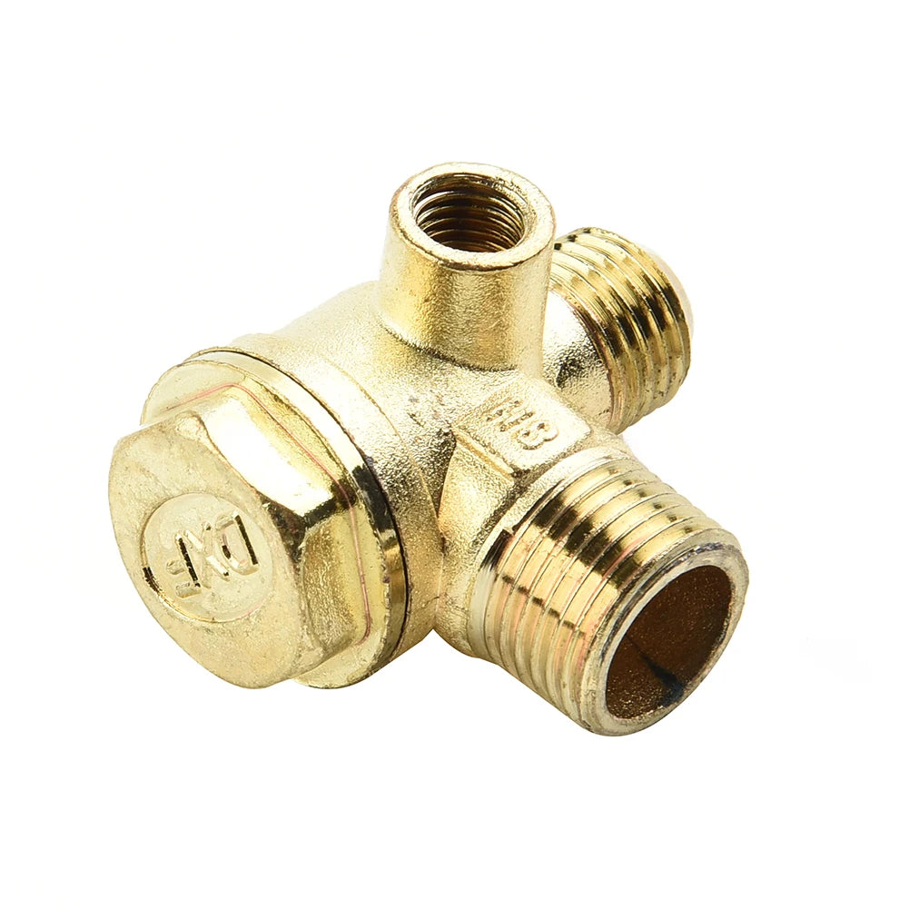Zinc Alloy 3-Port Check Valve for Air Compressor | Male Thread Air Compressor Valve Axl