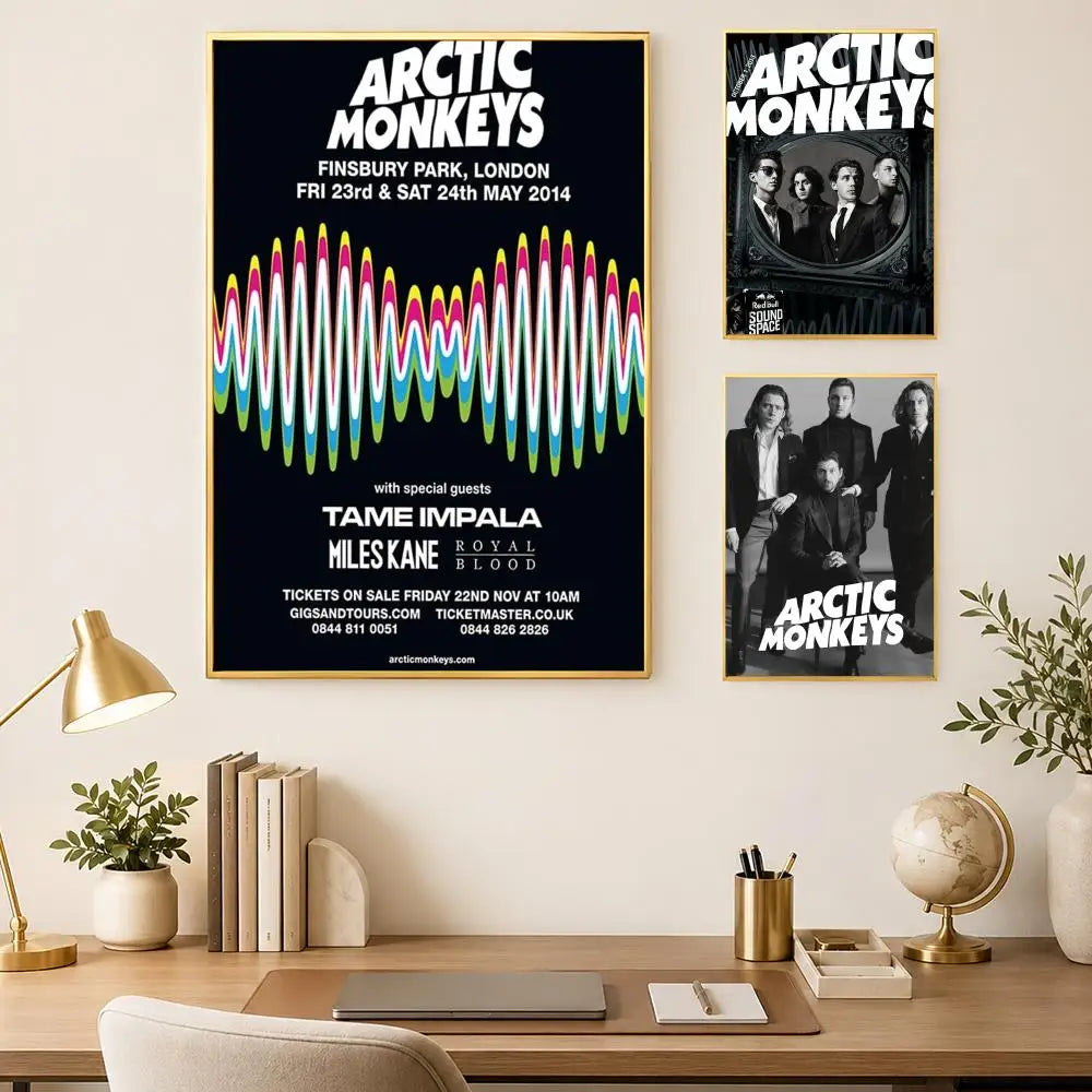 Arctic Monkeys Self-Stick HD Wall Art Poster | Waterproof Decor Music Wall Poster Axl