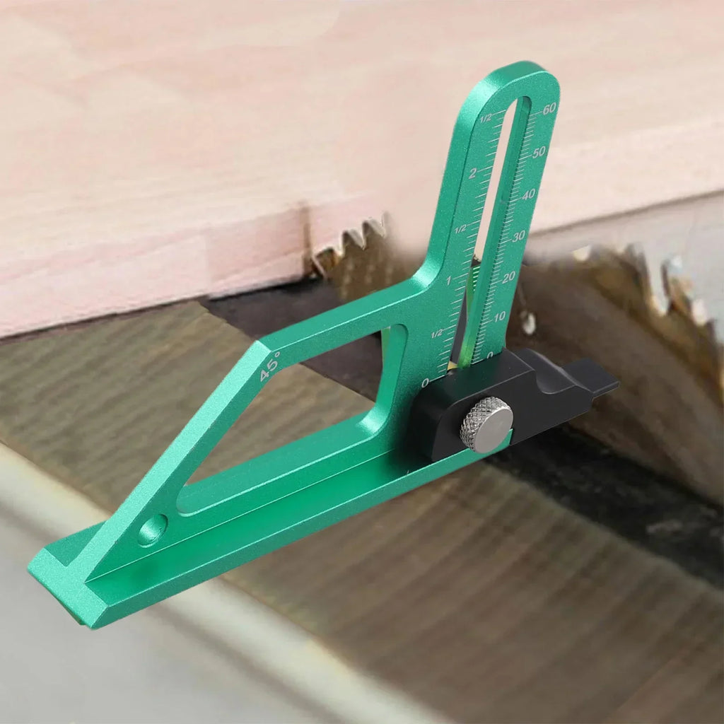 Table Saw Height Gauge 0-60mm | Metric & Inch Aluminum Tool Height Gauge Ruler Axl