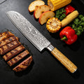 67-Layer Damascus Steel Santoku Knife | Sharp Chef Knife Damascus Santoku Knife Axl Santoku Knife