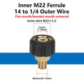 M22 Pressure Washer Adapter – 3/8 & 1/4" Quick Coupler Pressure Washer Adapter Axl 16mm Style 10