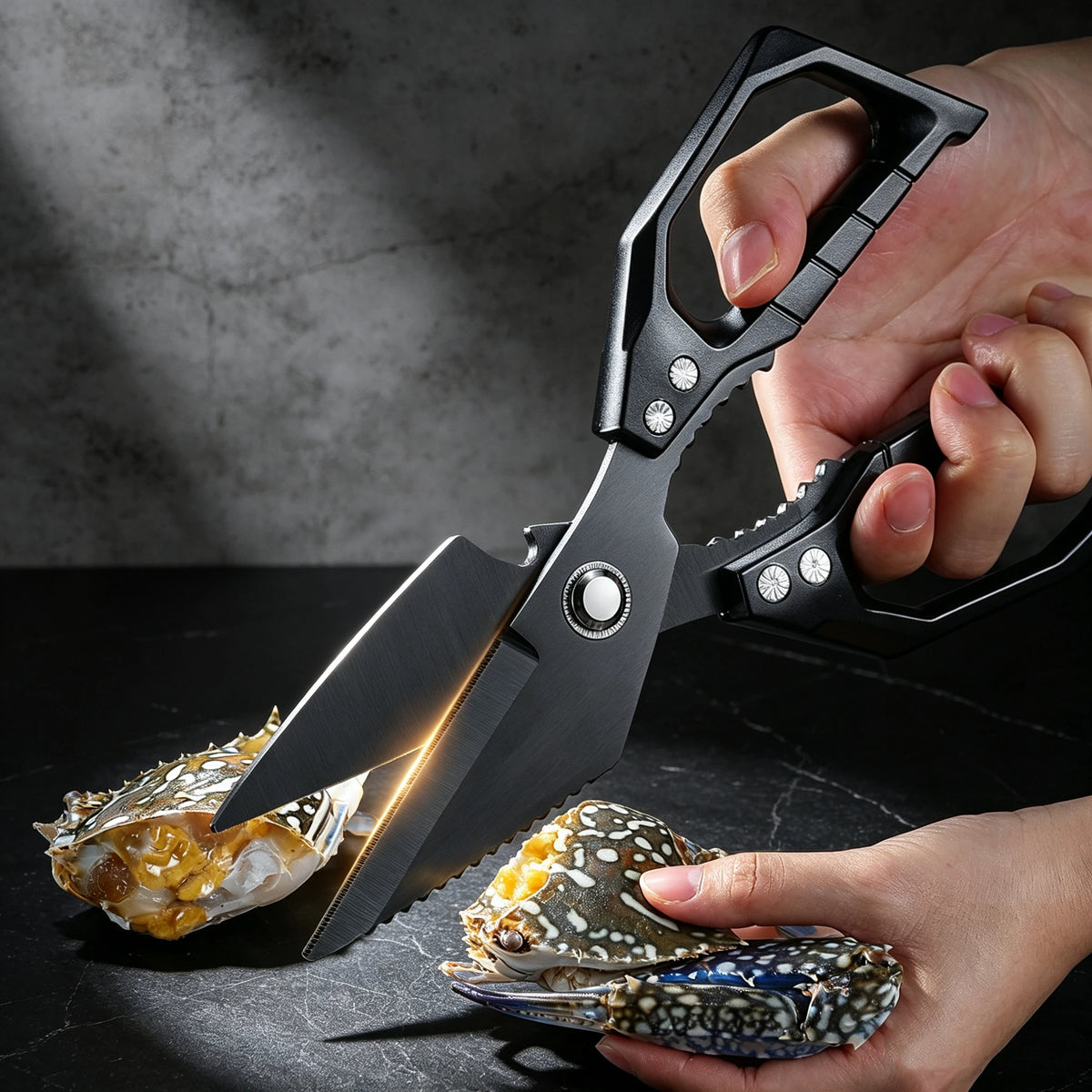 7-in-1 Kitchen Scissors – Bone Cutter, Fish Scraper & Opener Kitchen Scissors Axl