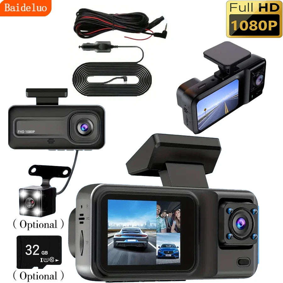 Baideluo 1080P Dual Lens Car Dash Cam DVR + Optional Rear Camera Dash Camera DVR Axl