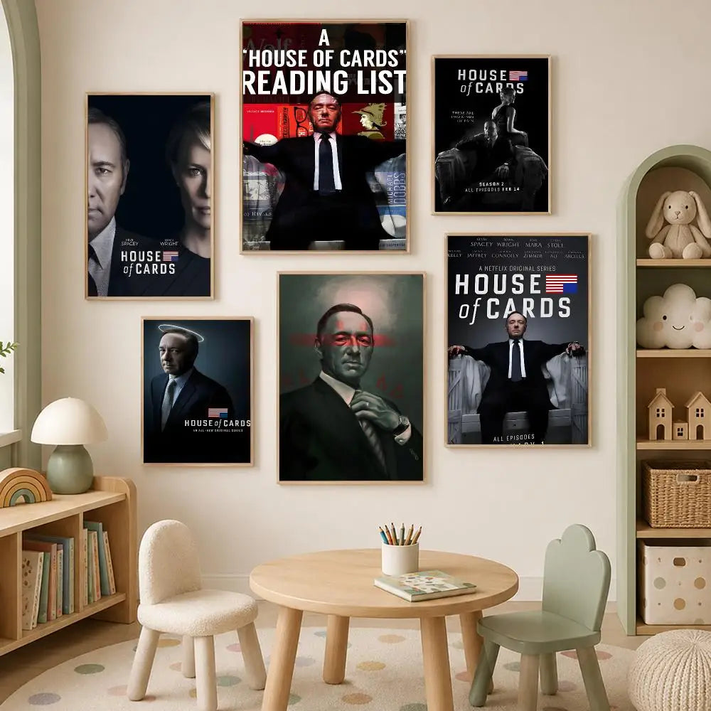House of Cards TV Poster – Self-Stick HD Wall Art Decor Wall Art Poster Axl
