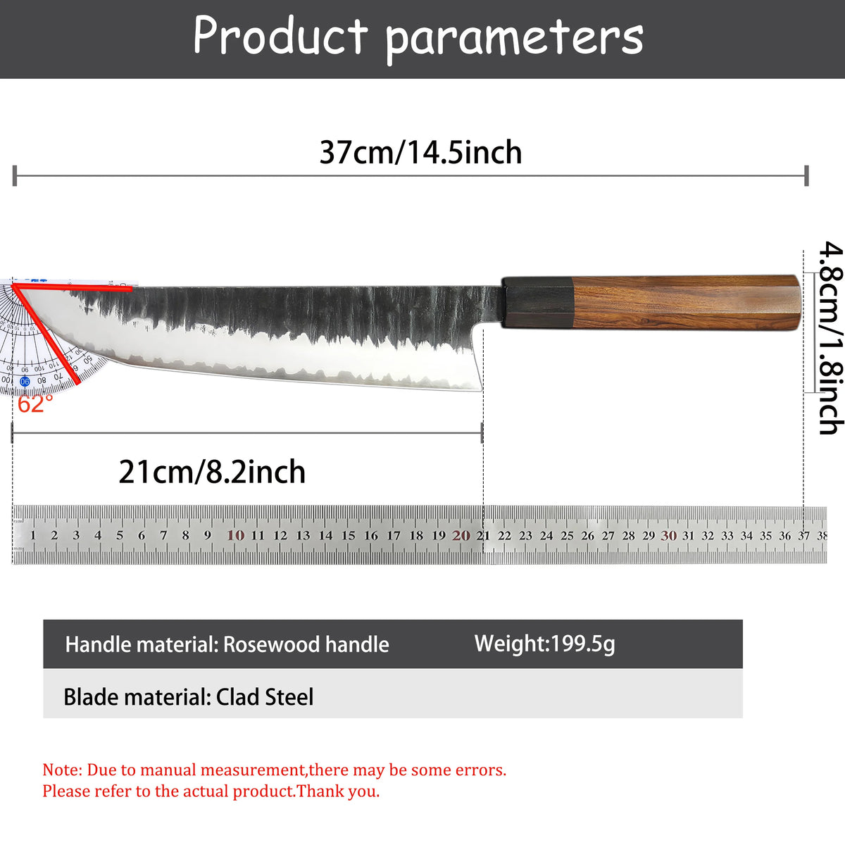 Professional Stainless Steel Kitchen Knife – Meat & Veg Slicer Kitchen Knife Axl