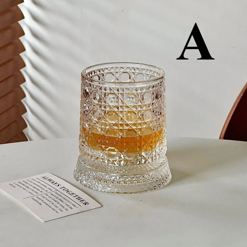 360° Rotating Whisky Glass – Crystal Tumbler Gift for Men Whisky Tumbler Axl A 300ML