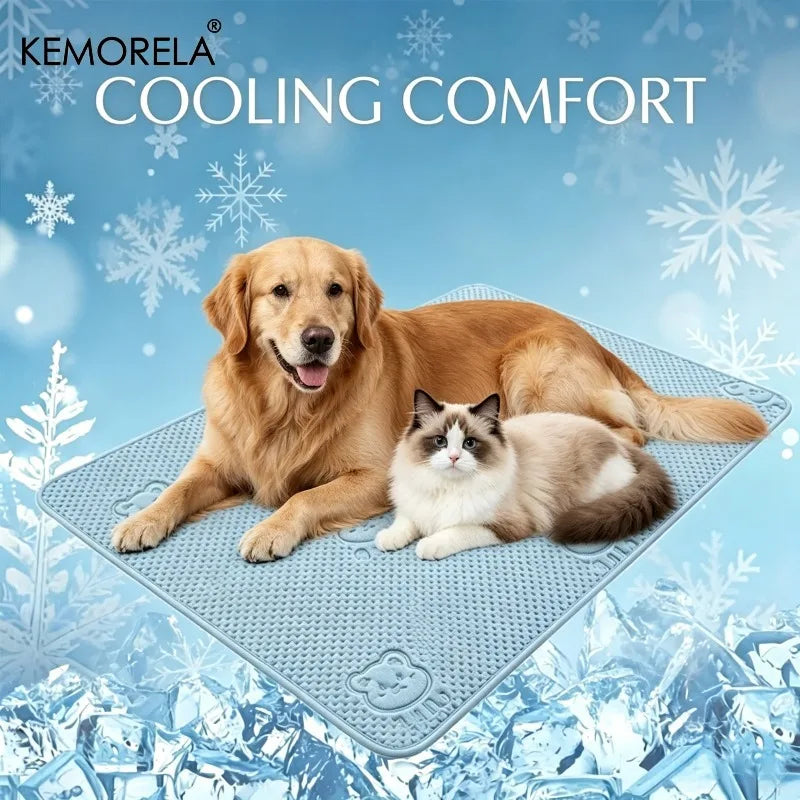 KEMORELA Pet Cooling Mat – Washable Bear Pattern Dog & Cat Pad Pet Cooling Mat Axl
