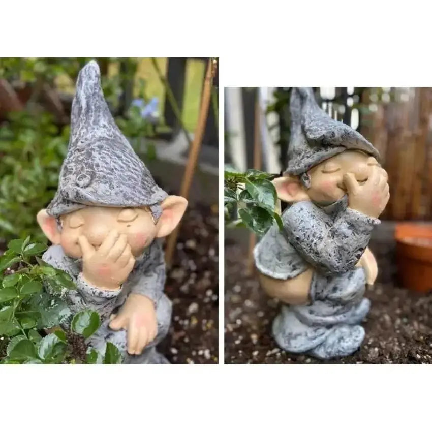 Funny Dwarf Garden Gnome Statue – Resin Novelty Figurine Decor Garden Gnome Statue Axl