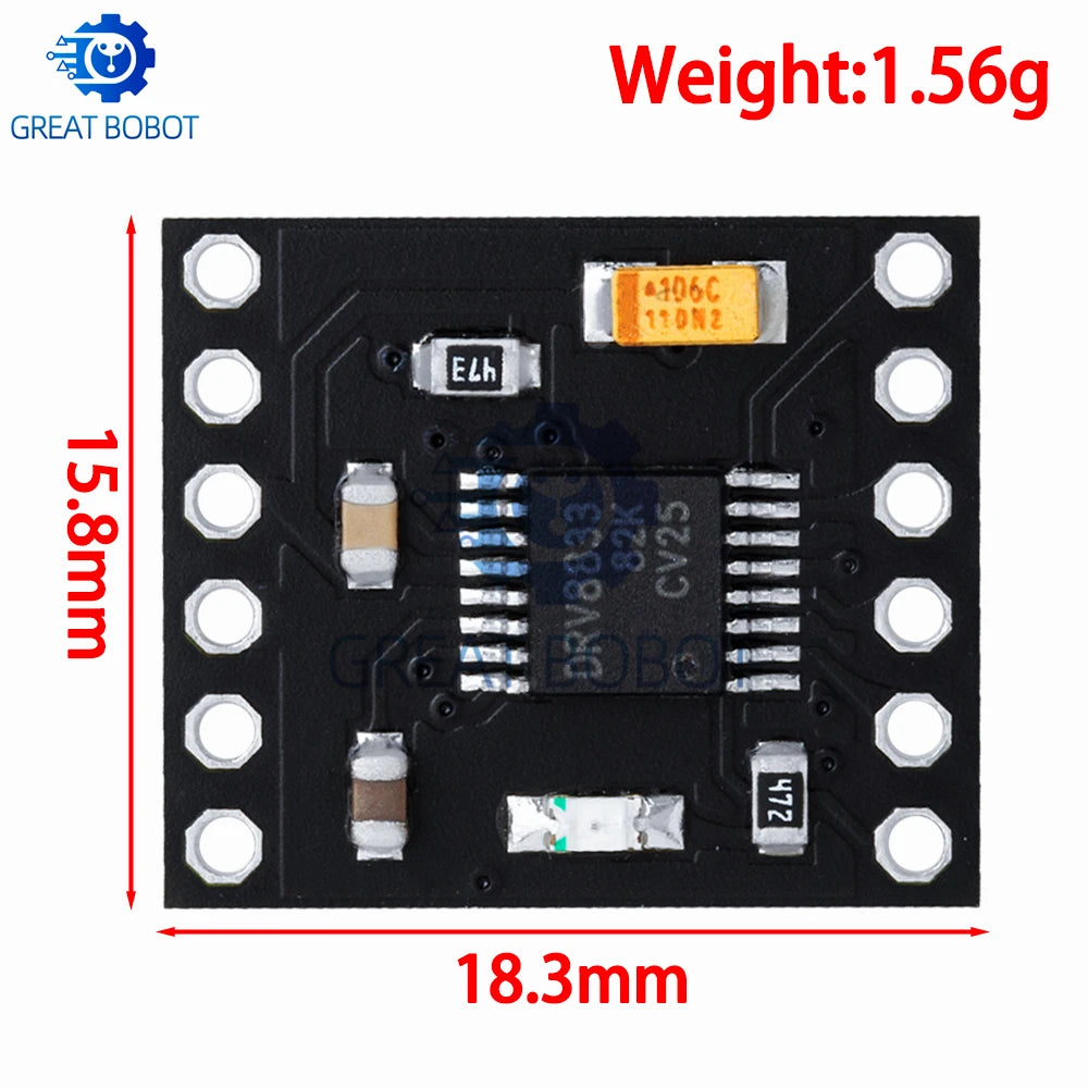 DRV8833 2-Channel DC Motor Driver Module – 1.5A, 3V–10V Motor Driver Module Axl