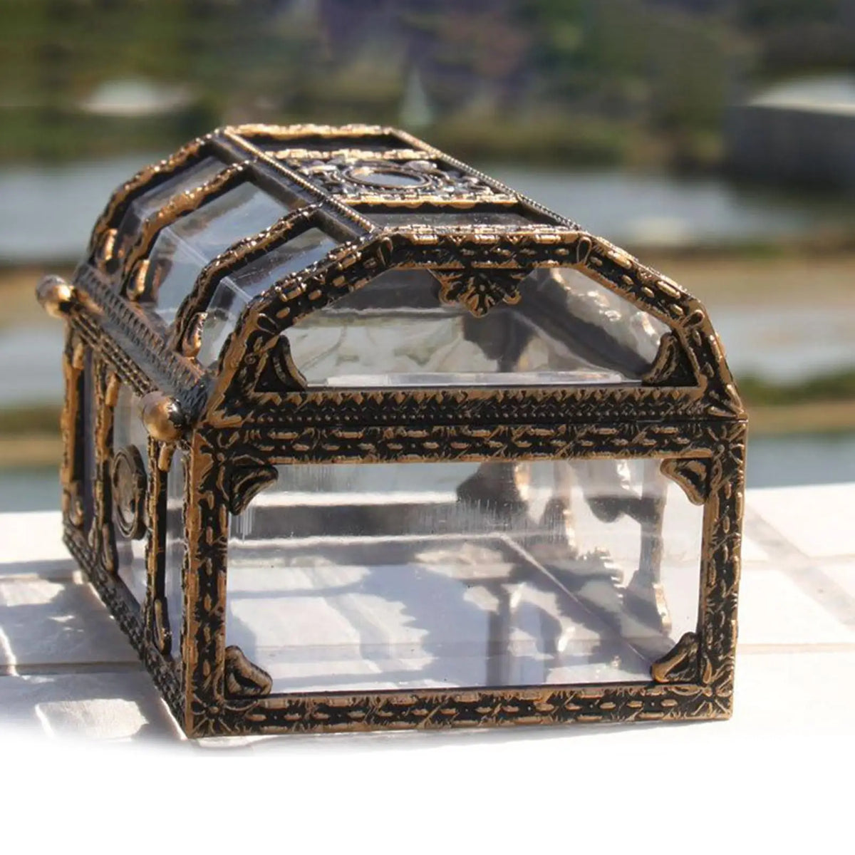 Transparent Pirate Treasure Box – Jewelry & Trinket Organizer Jewelry Organizer Box Axl