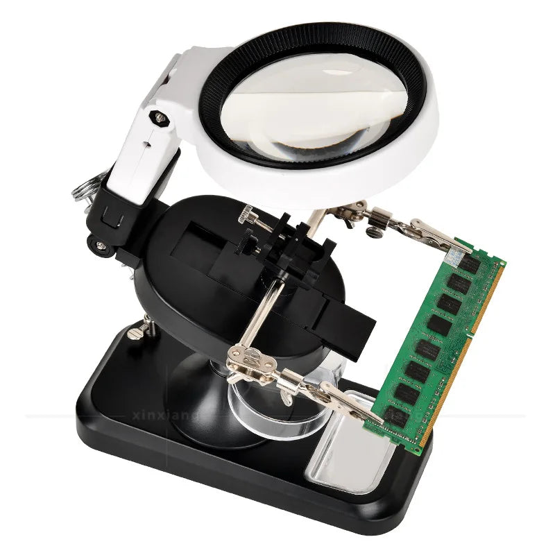 Desktop & Handheld Magnifying Glass 5X 10X with 32 LEDs LED Magnifying Glass Axl