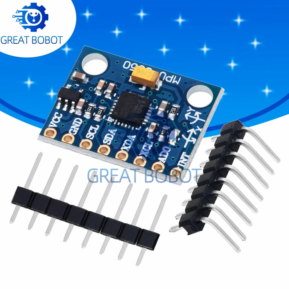 MPU-6050 GY-521 6-Axis Gyroscope & Accelerometer Module IMU Sensor Module Axl Default Title