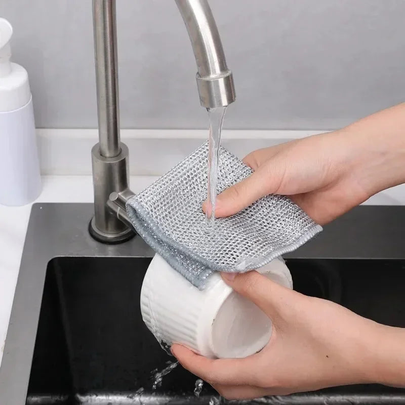 20-Pack Double-Sided Microfiber Magic Cleaning Cloths & Scrub Rags Microfiber Cleaning Cloths Axl