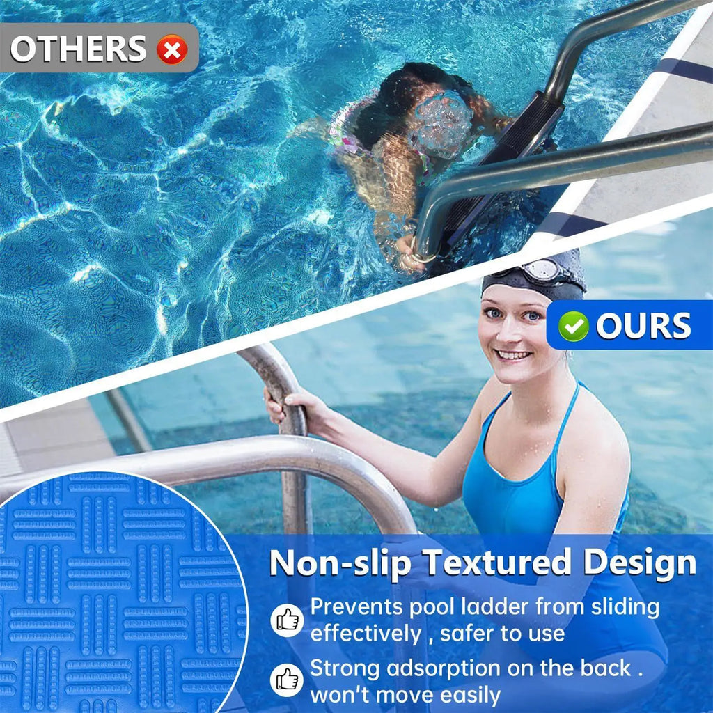 Non-Slip Pool Ladder Mat – Waterproof Anti-Slip Step Pad Pool Step Mat Axl