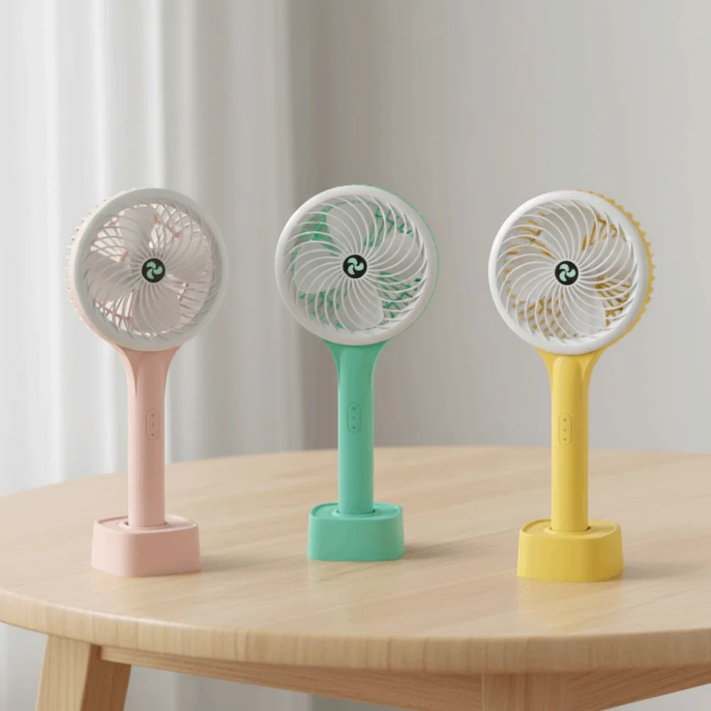 Portable Handheld Mini Fan – USB Rechargeable 2-Speed Quiet Handheld Mini Fan Axl