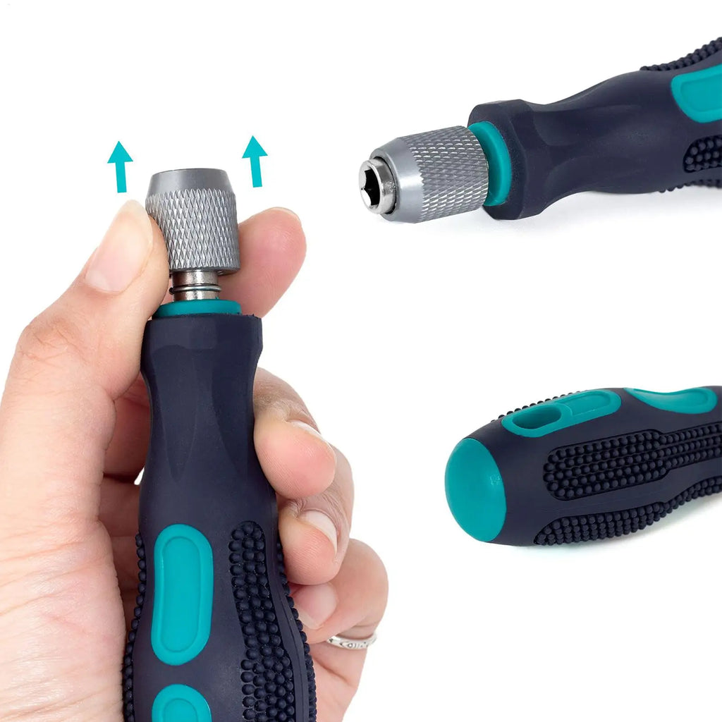 1/4" Hex Screwdriver Bit Handle – Quick Release Non-Slip Chuck Screwdriver Bit Handle Axl