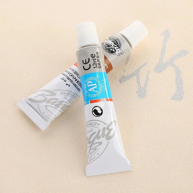 12-Color Acrylic Paint Set for Canvas, Stone & Ceramic Art Acrylic Paint Set Axl