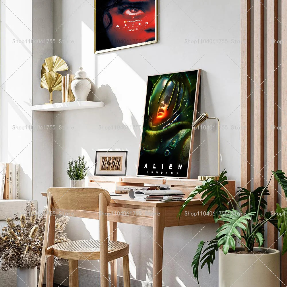 Alien Romulus 2024 Movie Poster | Self-Adhesive Wall Art Movie Wall Poster Axl