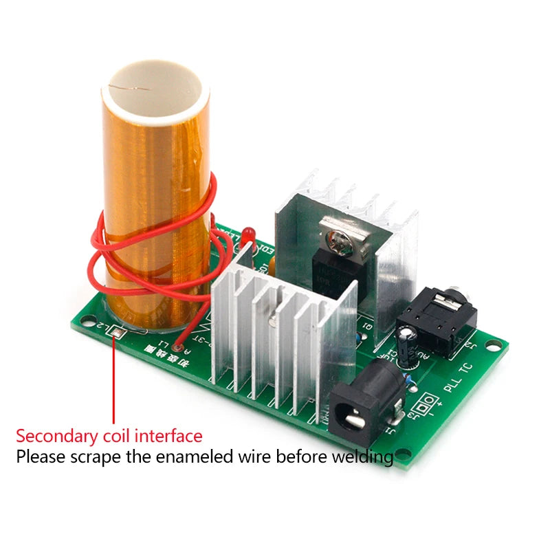 Mini Tesla Coil DIY Kit – 15W Plasma Arc & Music Speaker DIY Electronics Kit Axl