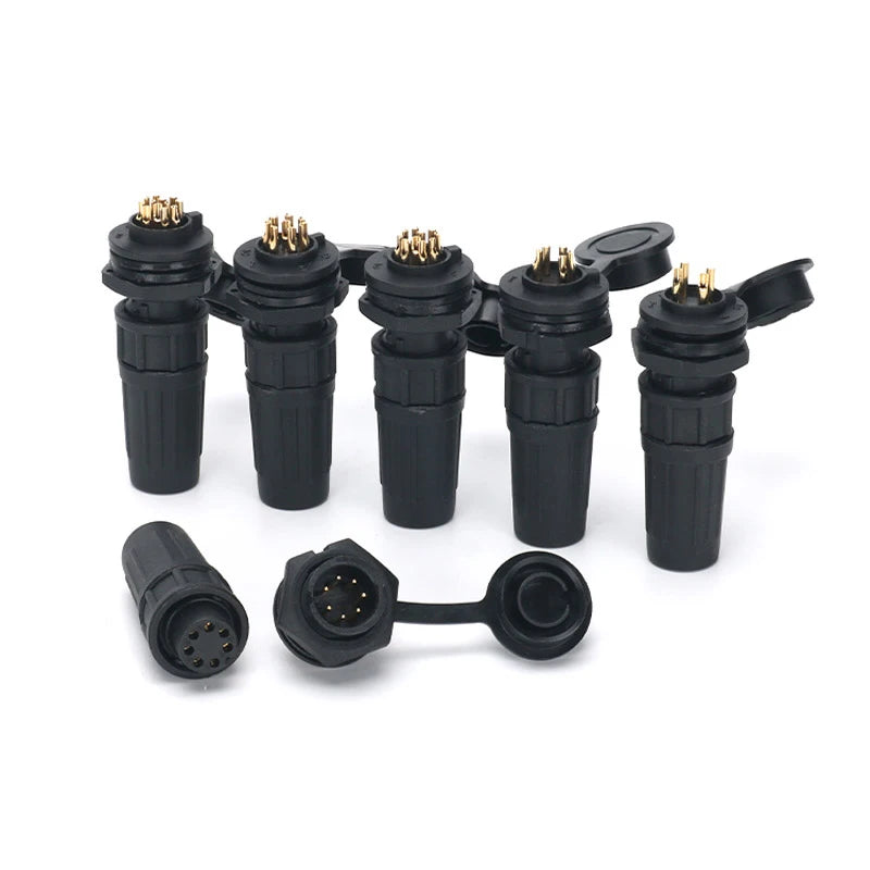 10-Pack IP67 Waterproof 24-Pin Connector Plug & Socket Set Waterproof Electrical Connector Axl