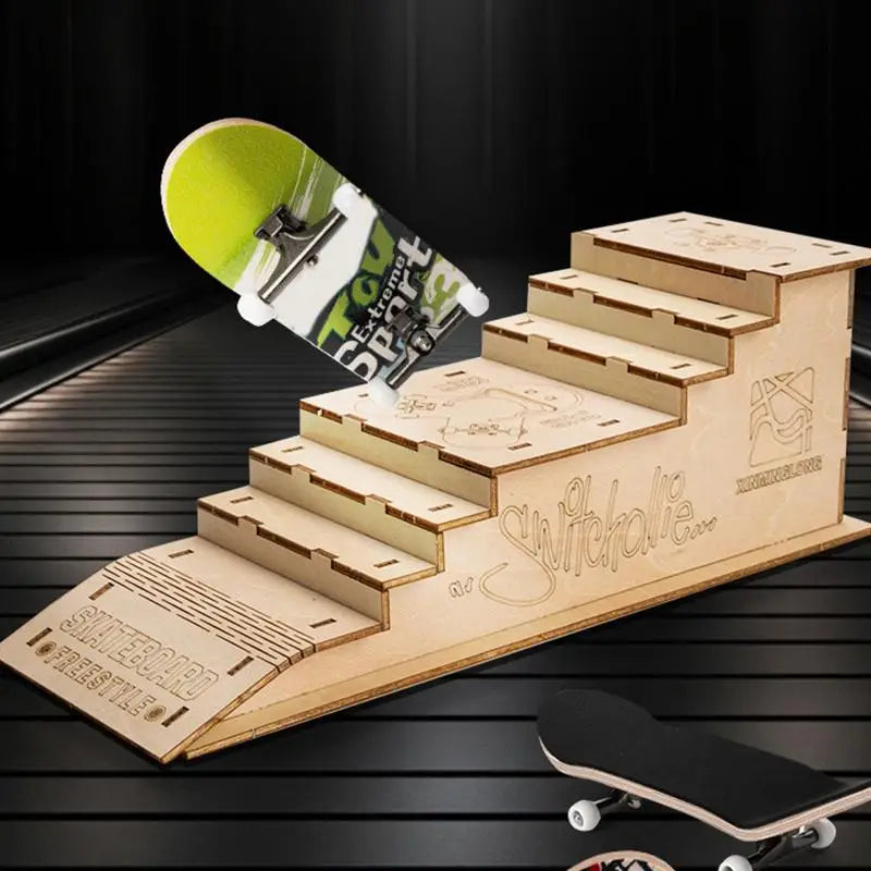 Wooden Finger Skateboard Display & Storage Rack – Kids Stand Fingerboard Display Rack Axl