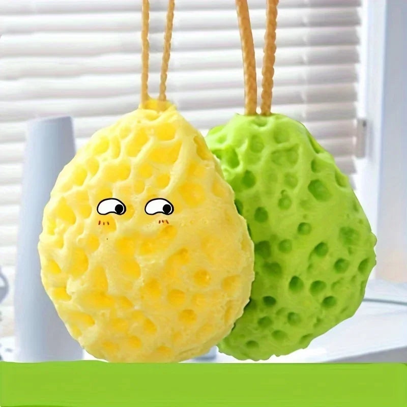 Flower-Shaped Exfoliating Bath Sponge Set – Foaming Massage Balls Bath Sponge Set Axl