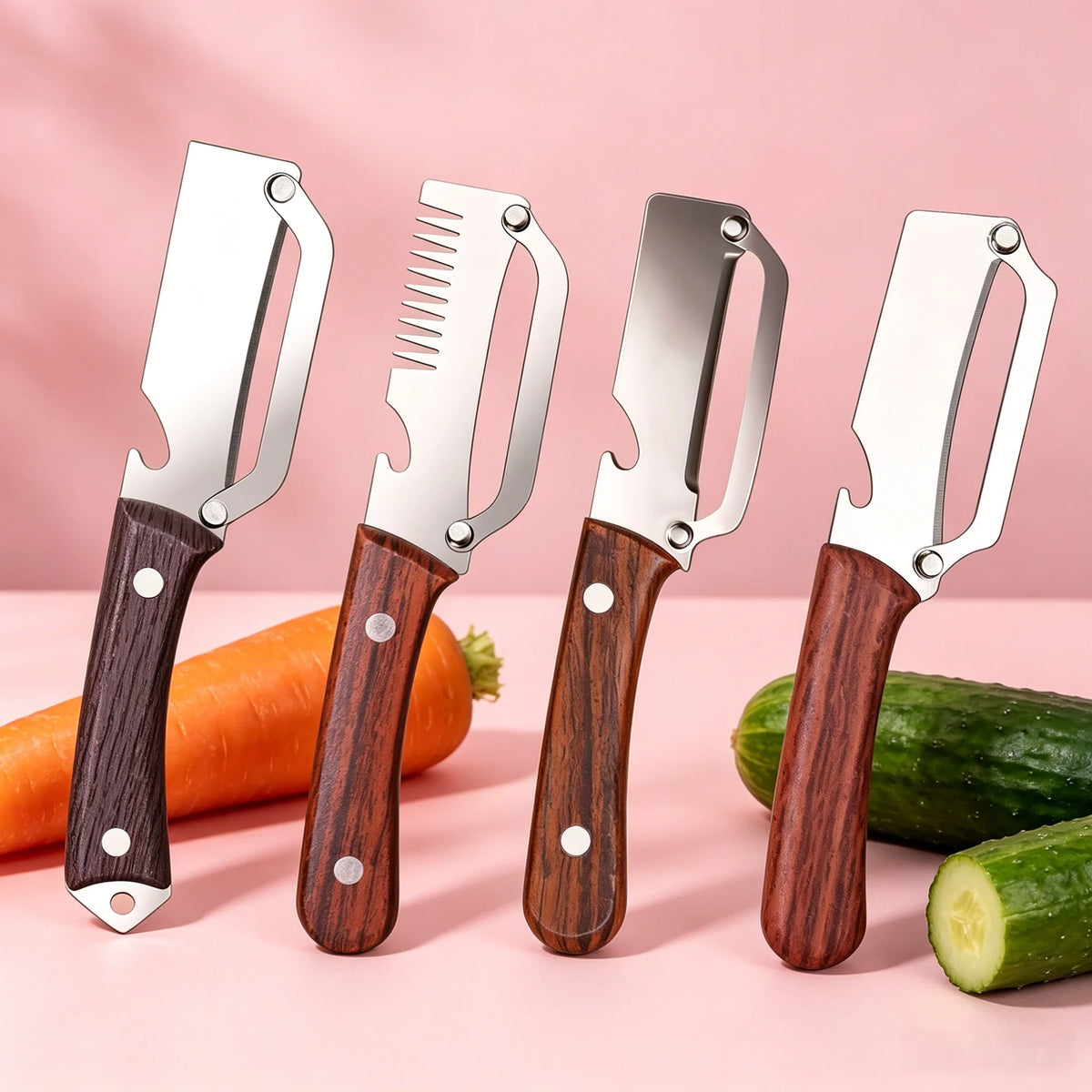 Stainless Steel Vegetable Peeler & Fruit Cutting Knife Set Vegetable Peeler Set Axl