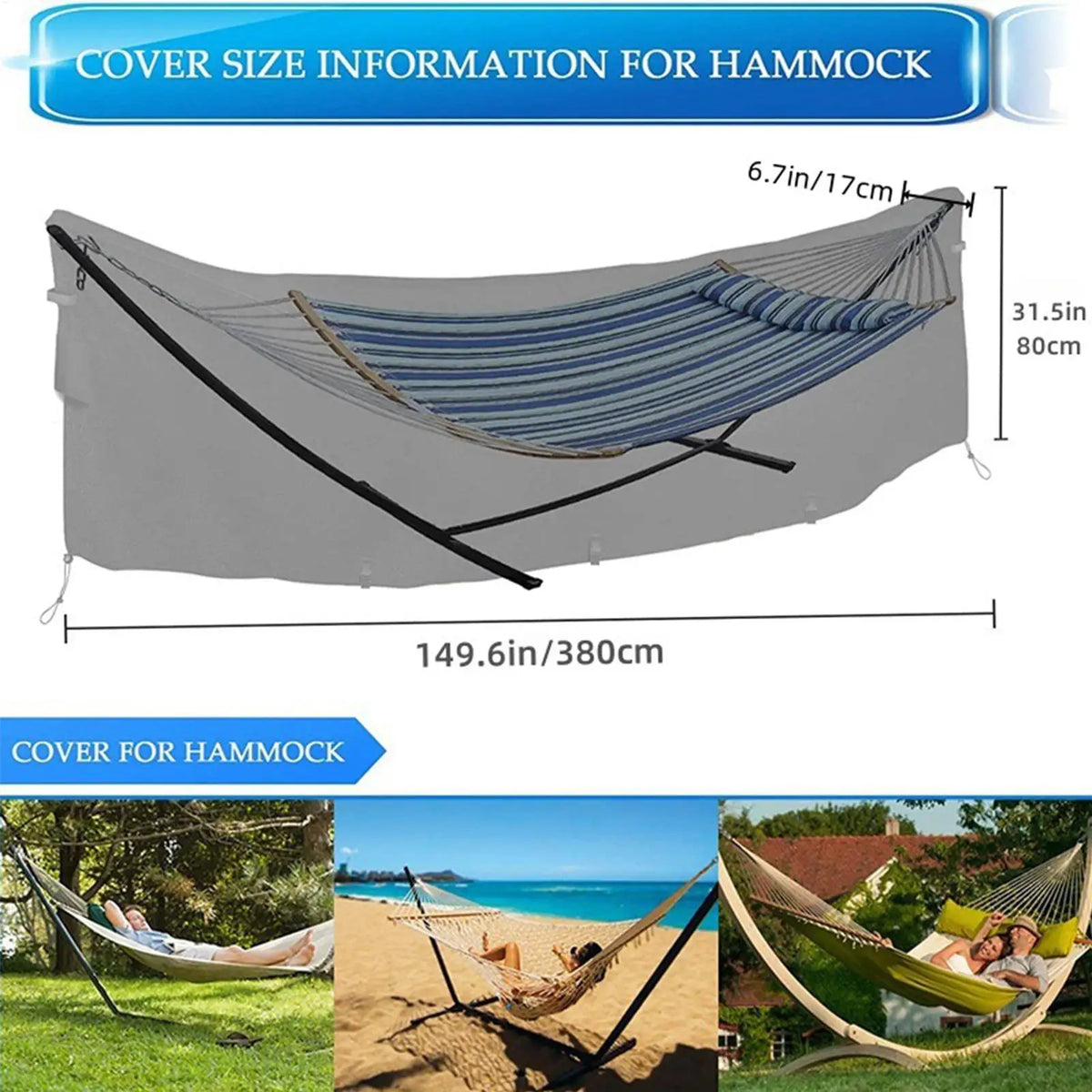 Waterproof Hammock Cover – Heavy Duty 420D Oxford UV Shield Hammock Cover Axl